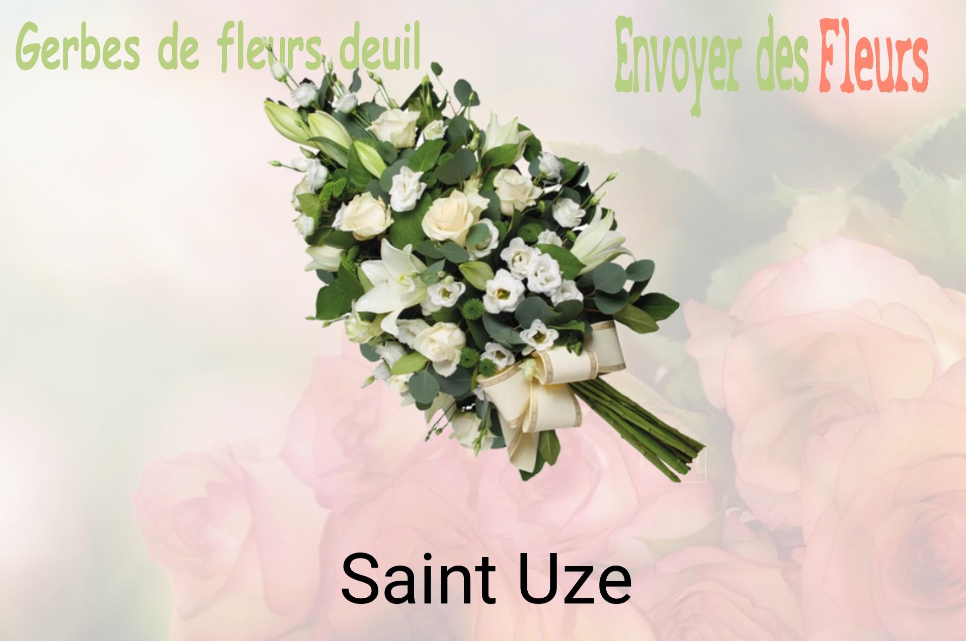 Gerbe de fleurs de deuil livrée à Saint-Uze